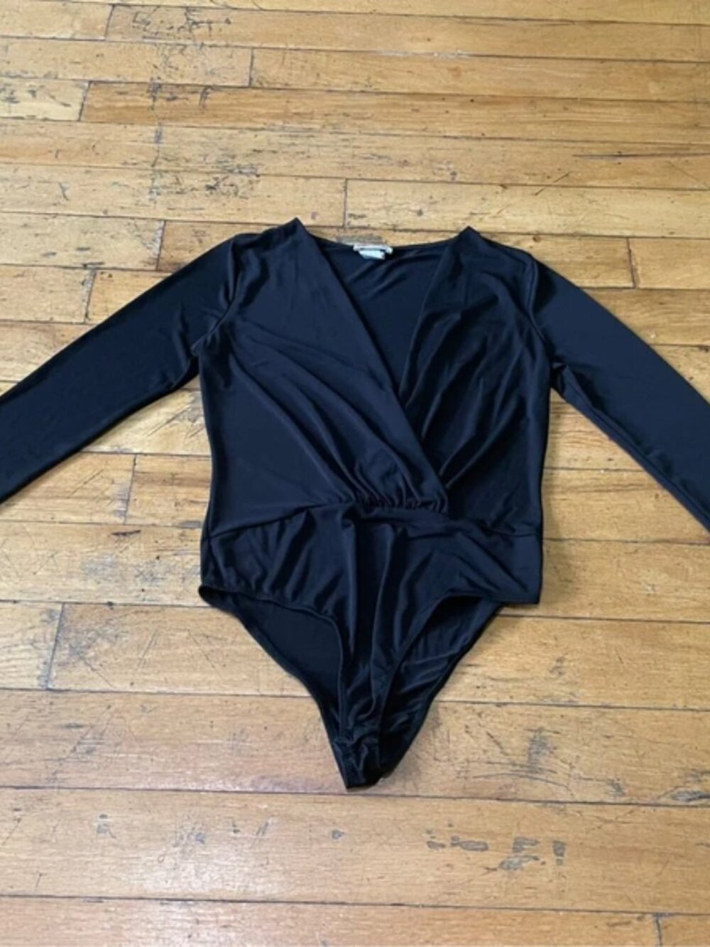 Madrag surplice wrap-front long-sleeve bodysuit